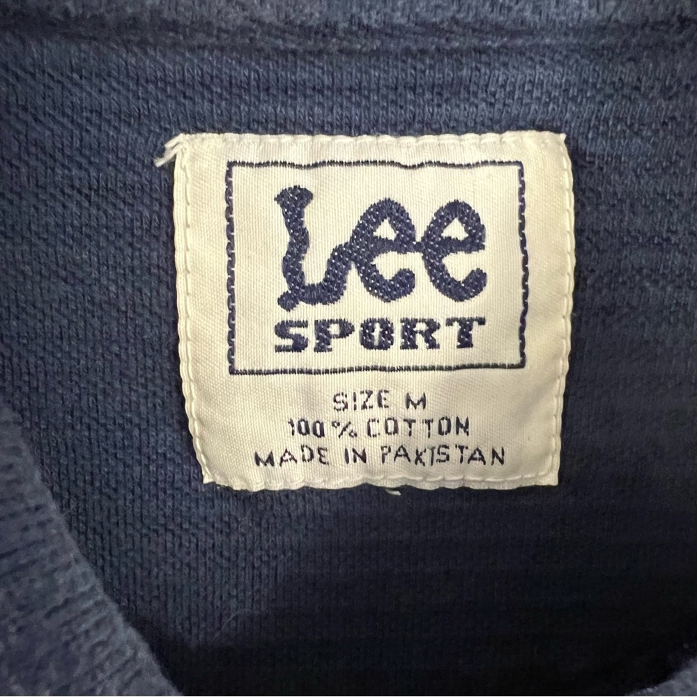 Boston Red Sox Vintage Lee Sport Baseball Polo Shirt Men's M Medium Blue Ribbed - Picture 4 of 4